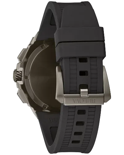 Bulova 98B358 Precisionist Chronograph Stainless Steel Black Strap Men Watches