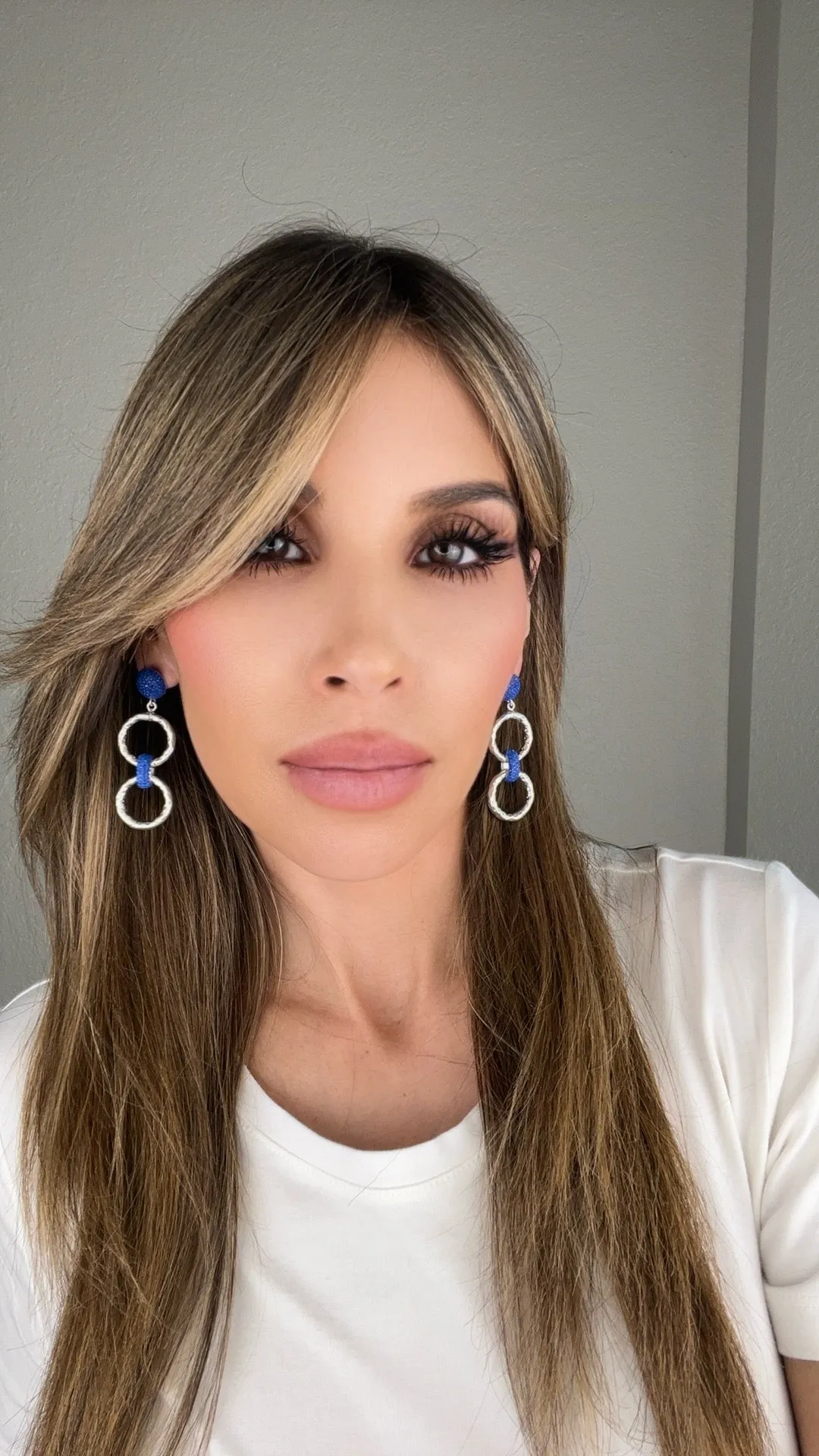 Chainlink Crystal Dangle Earrings