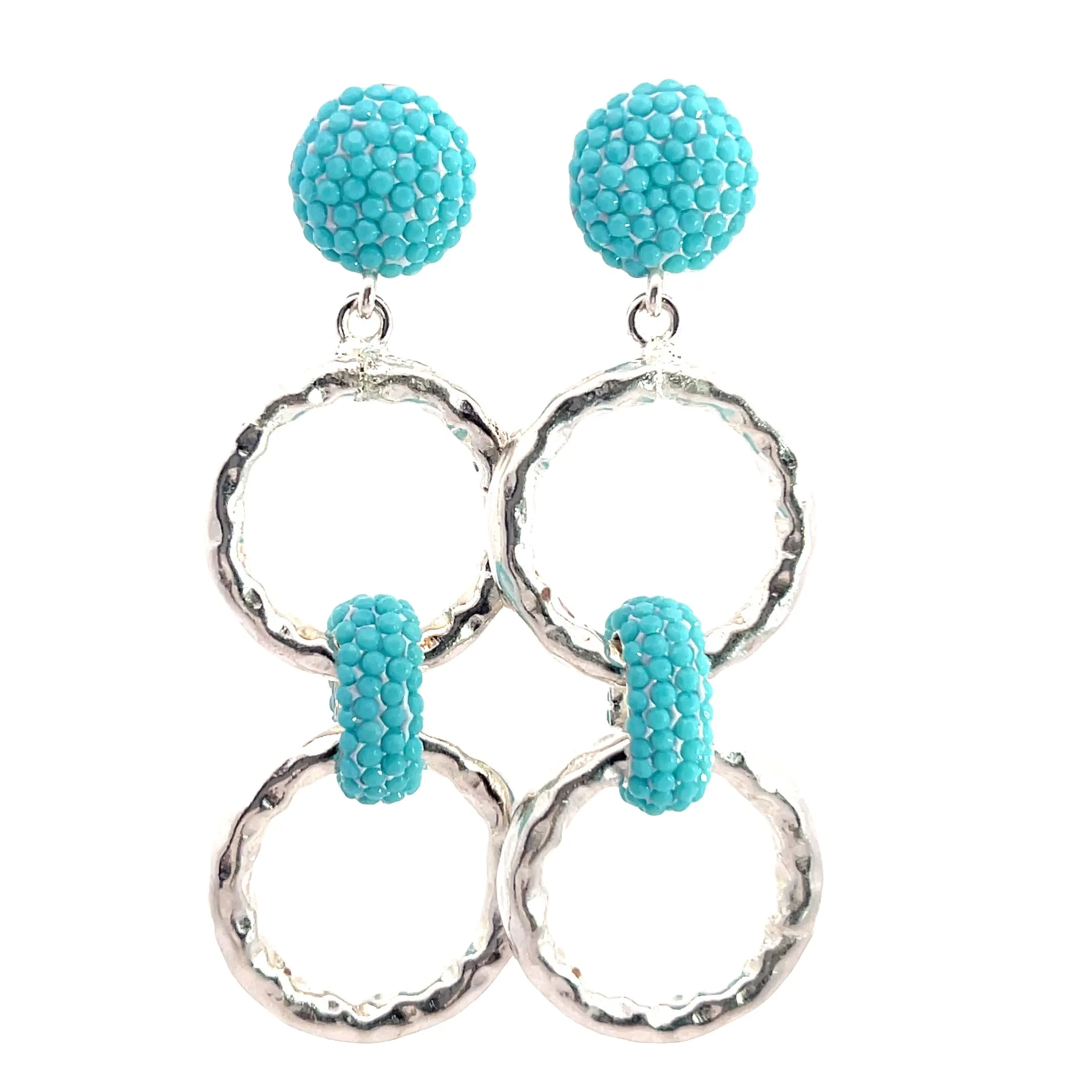 Chainlink Crystal Dangle Earrings