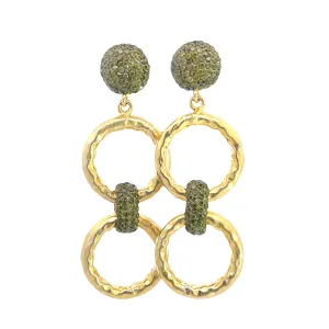 Chainlink Crystal Dangle Earrings