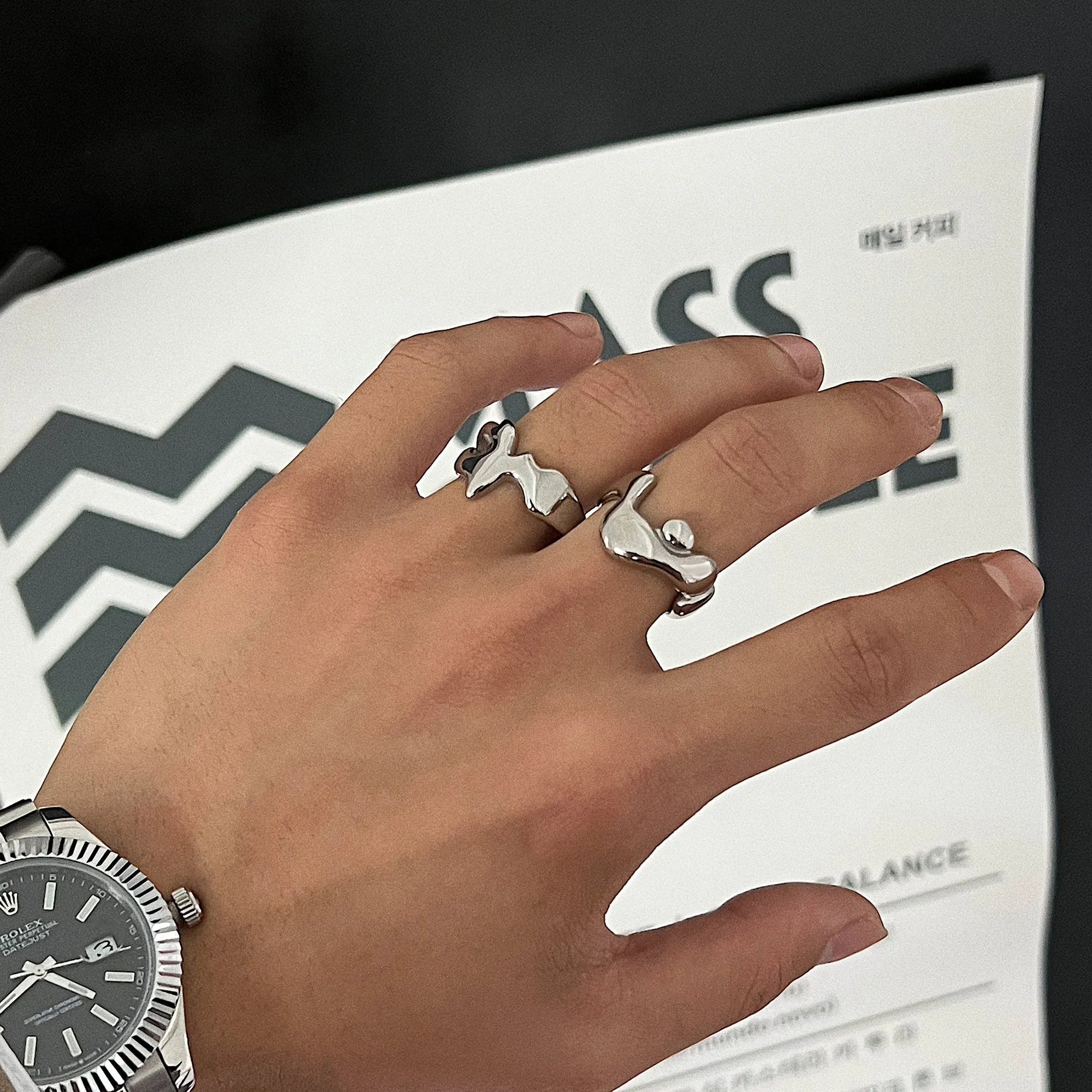 Chicmy- Liquid Lava Design Ring