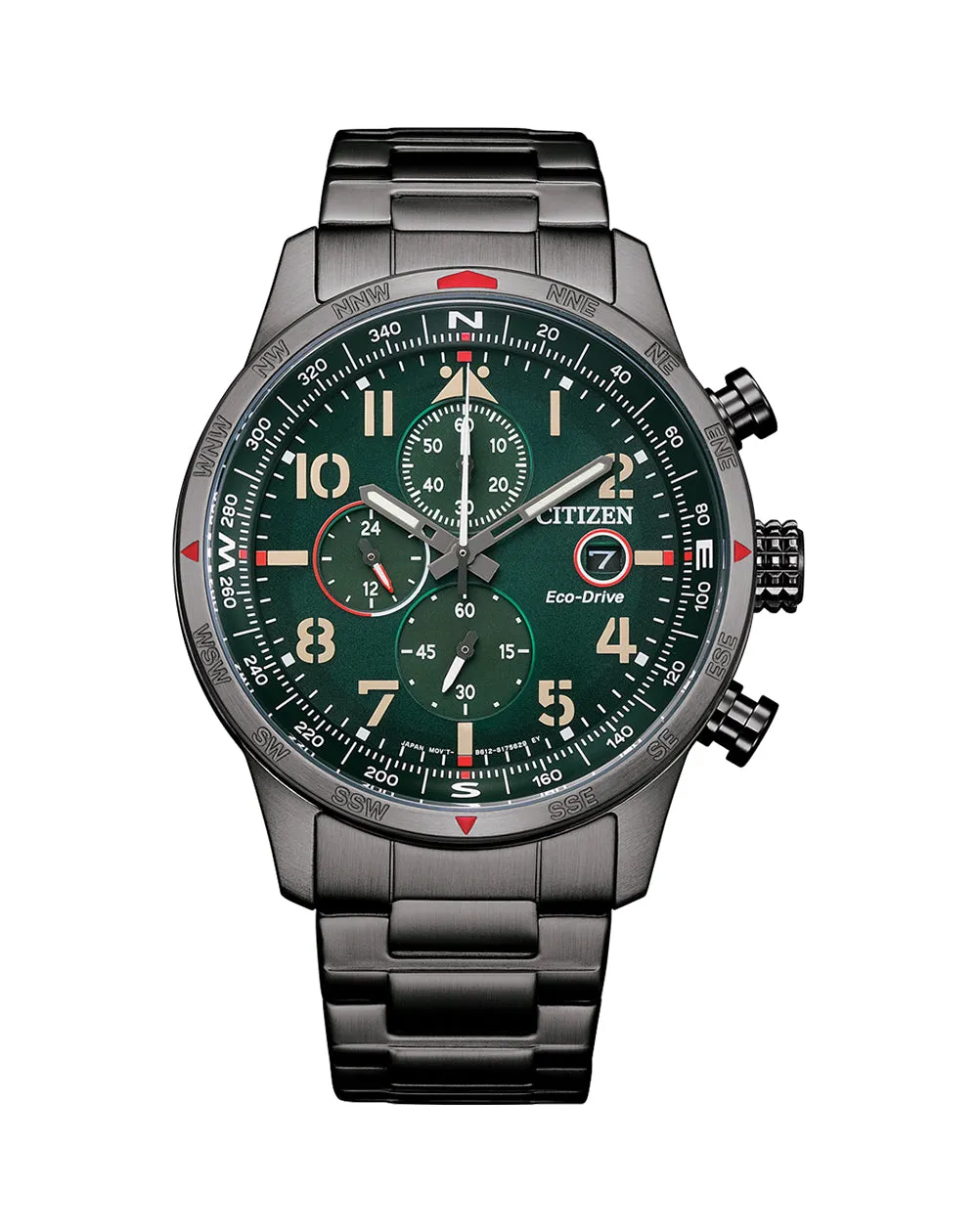 Citizen Chronograph Eco-Drive Green Dial Watch CA0797-84X
