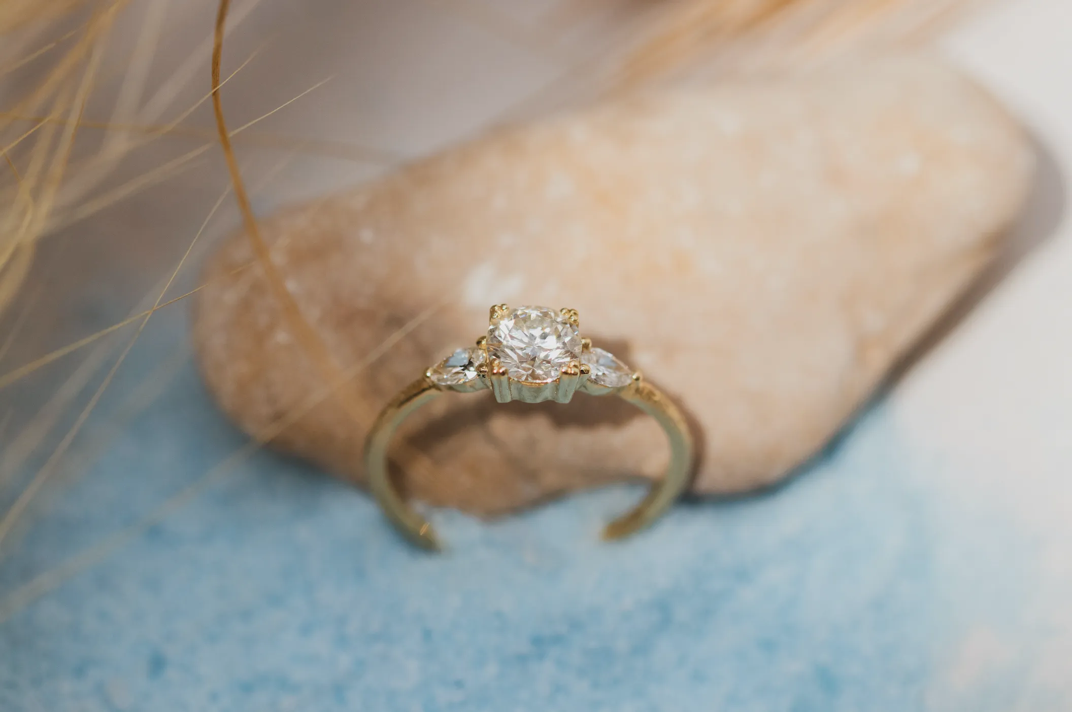 colette - 14k gold & diamond ring