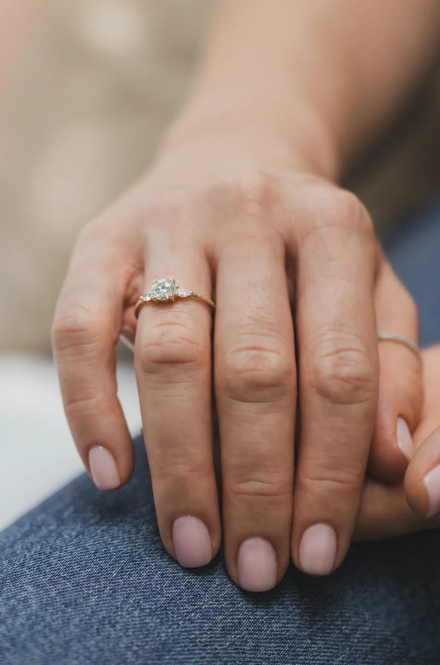 colette - 14k gold & diamond ring