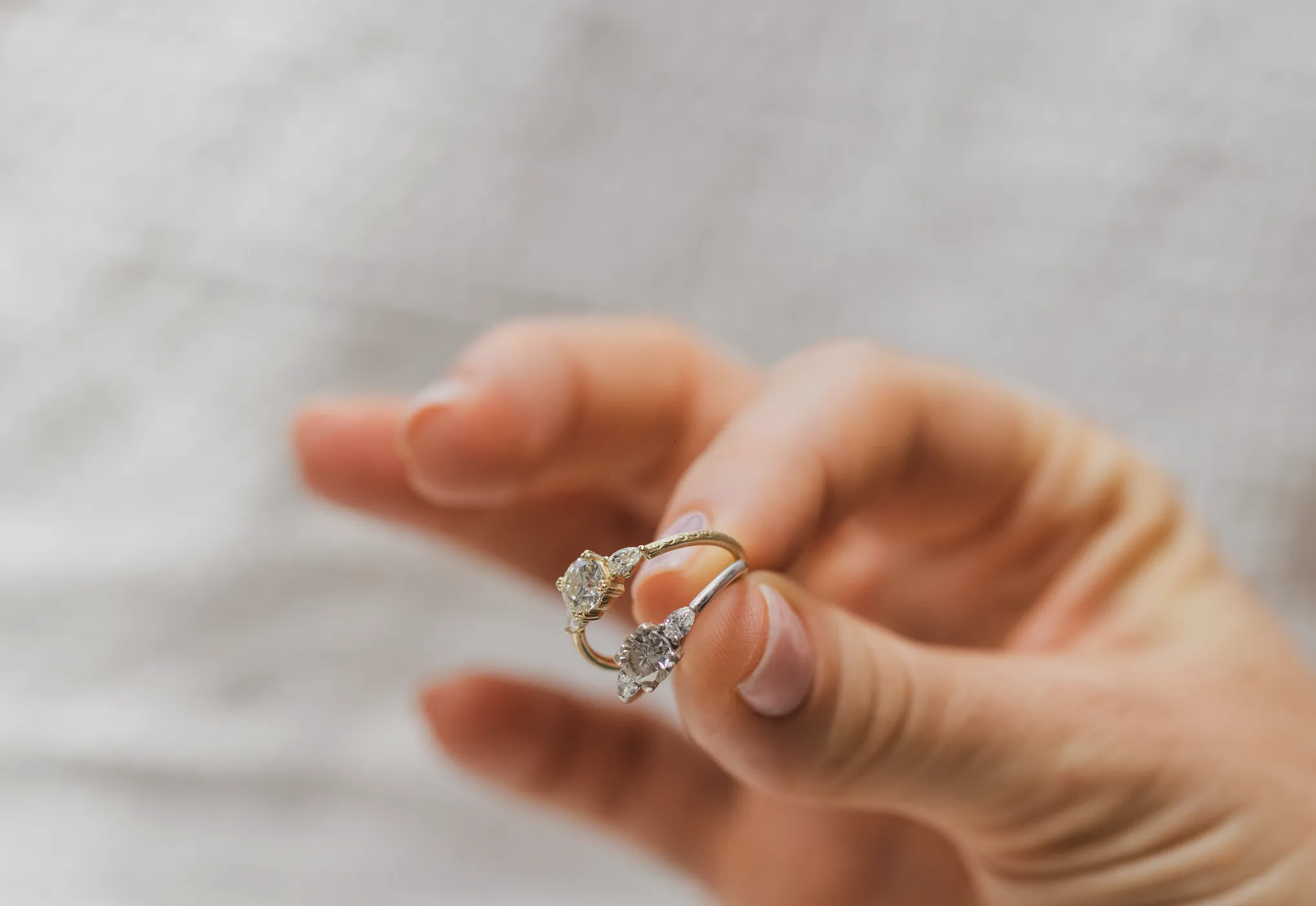 colette - 14k gold & diamond ring