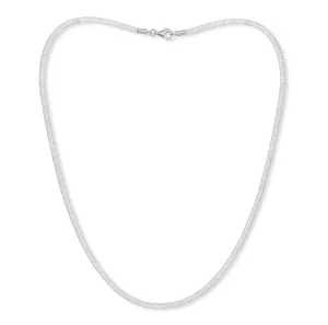 Credo silver mesh collar necklace