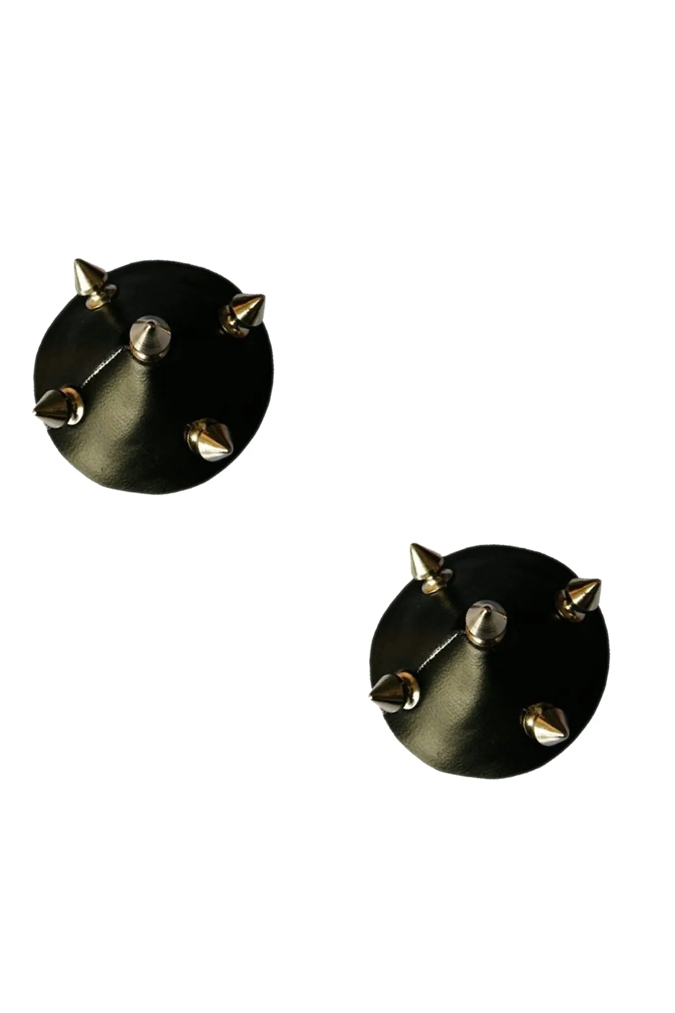 Cruel Intentions Black Pleather Spike Silicone Nipztix