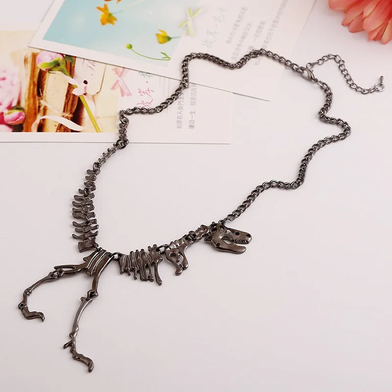 Dinosaur Vintage Necklace Short Collar Fashion Costume Jewelry for Women Teens