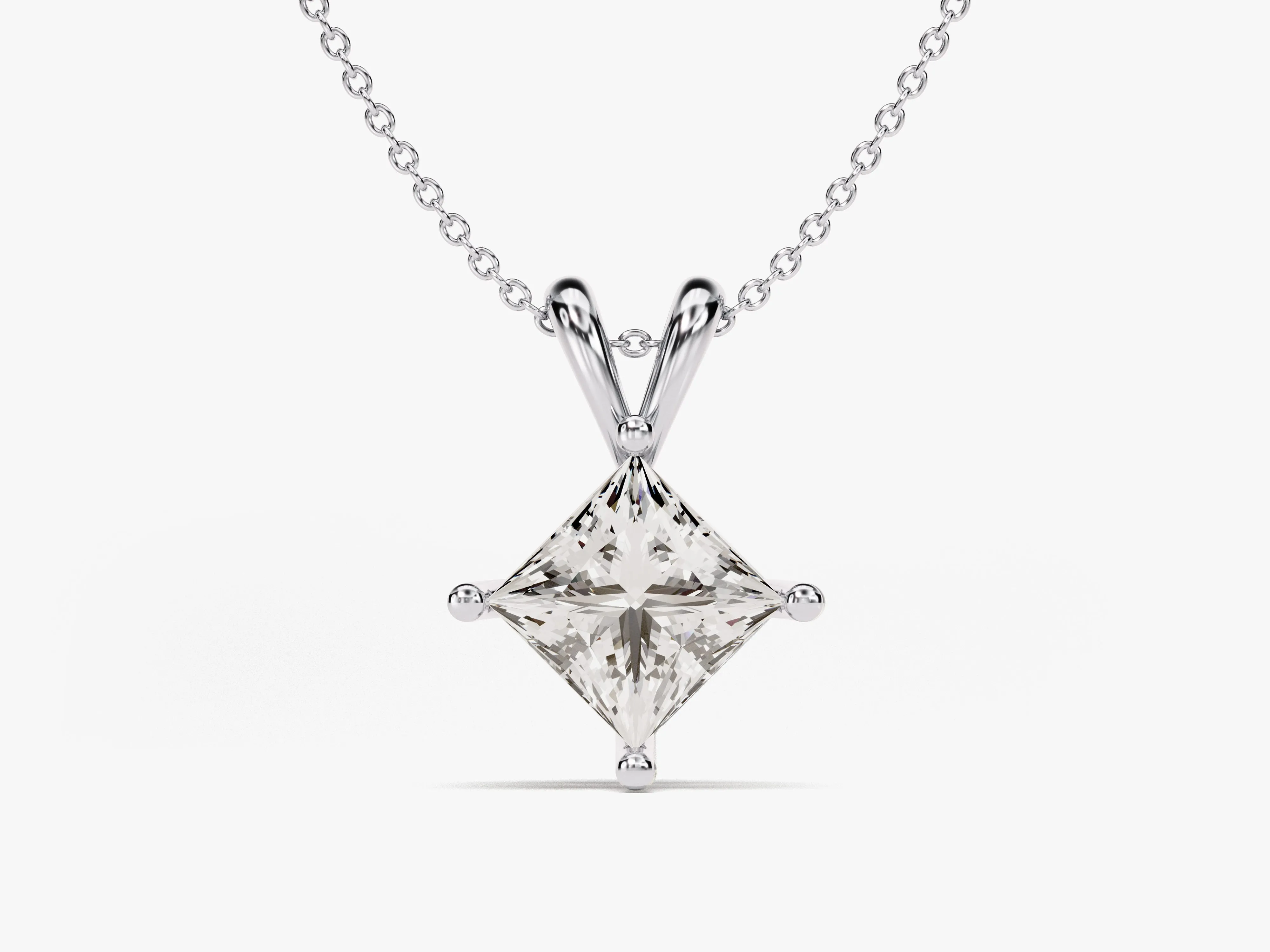 Double Bail Lab Grown Diamond Solitaire Pendant (1.00 CT)