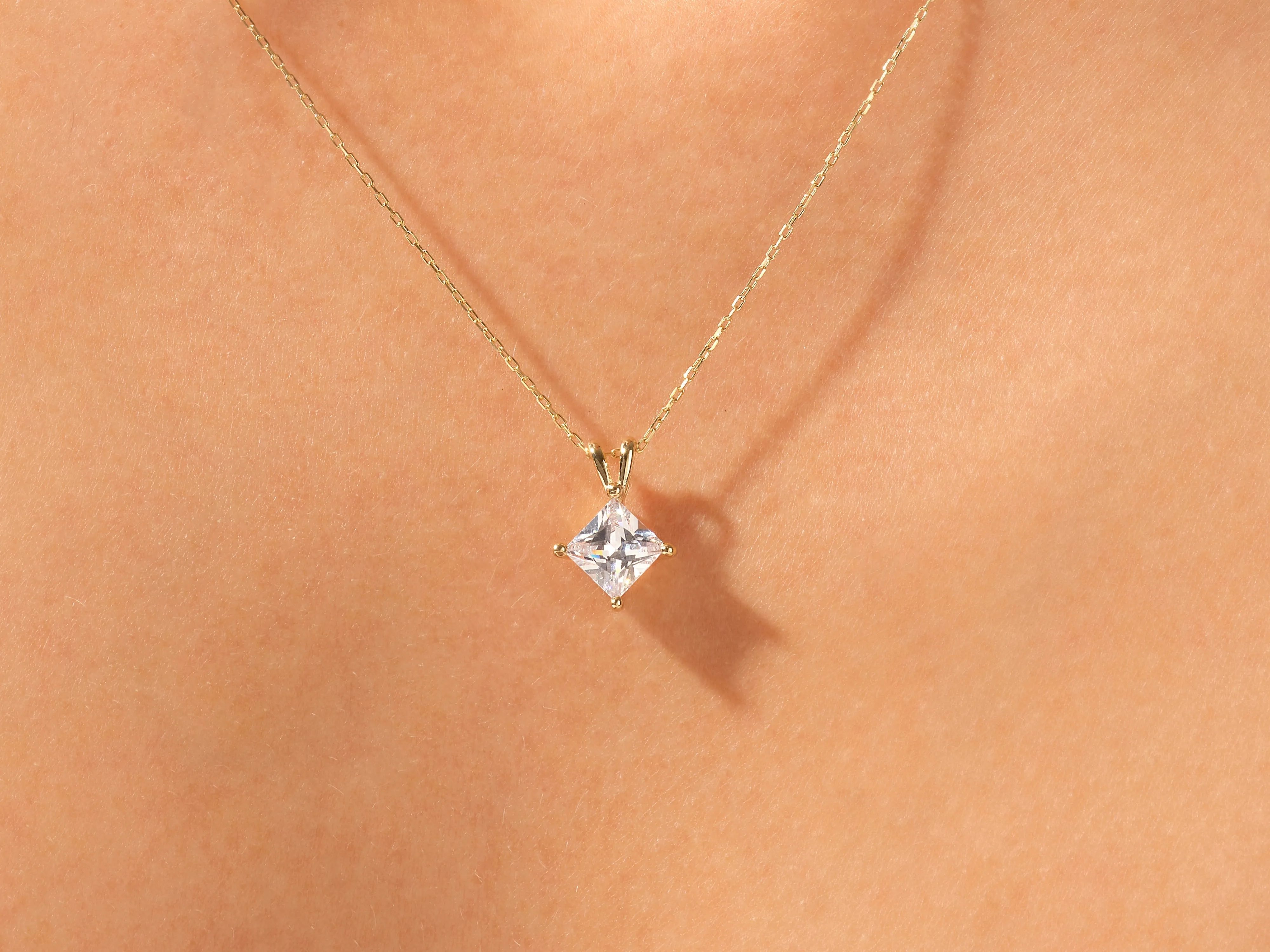 Double Bail Lab Grown Diamond Solitaire Pendant (1.00 CT)