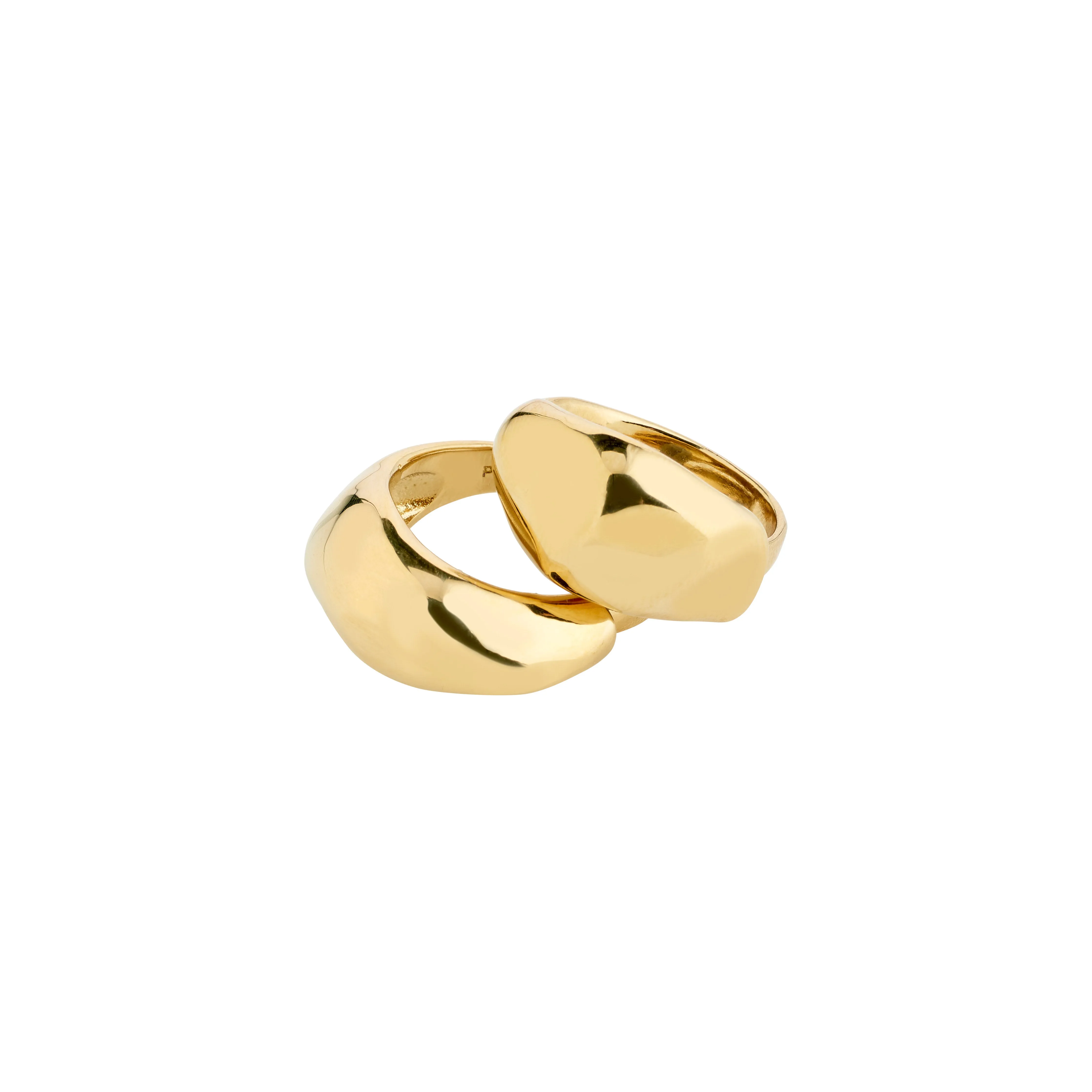 DUNE rings, 2-in-1 set, gold-plated