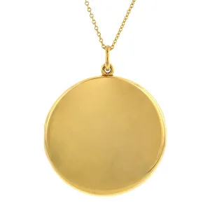 Edwardian Round Locket Pendant Necklace