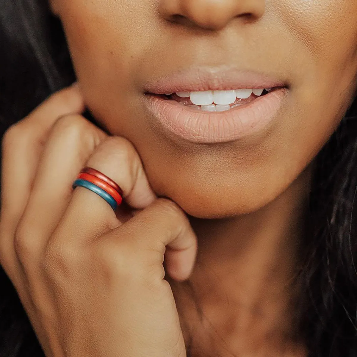 Enso Rings Halo Birthstone Series Silicone Ring - Sapphire