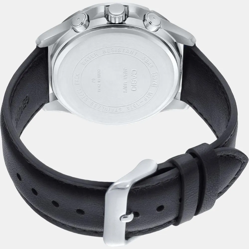 Enticer Men's Chronograph Leather Watch A1888 - MTP-1374HL-1A2VIF