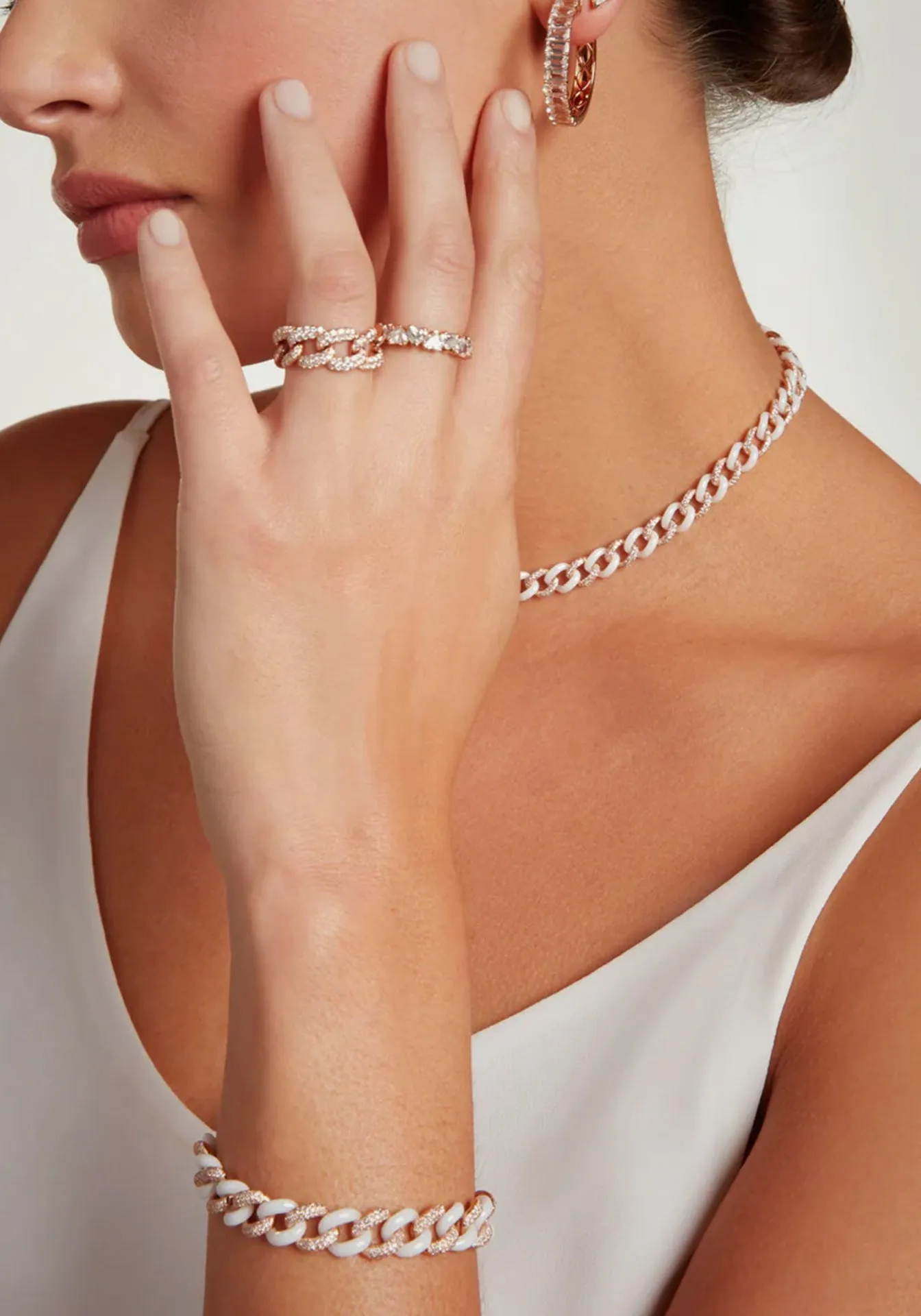 Essential Link, 18K Rose Gold   Pink Sapphire Ring