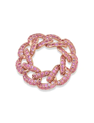 Essential Link, 18K Rose Gold   Pink Sapphire Ring