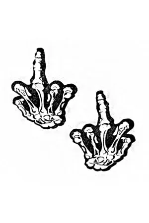 F You Black Glitter Pasties