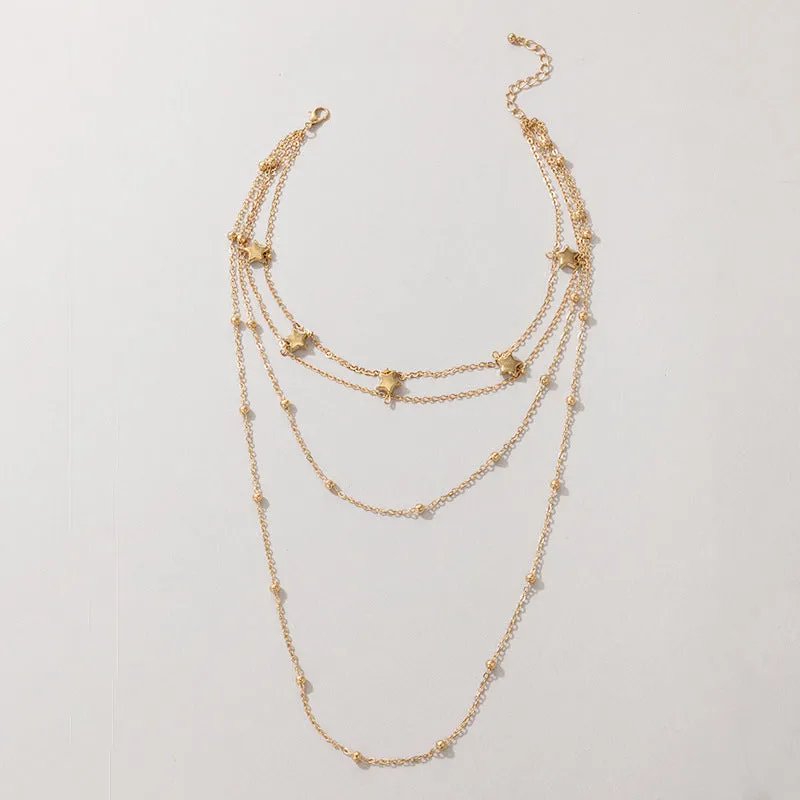 Female Multi-layered Wearing Retro Fashion Simple Necklace
