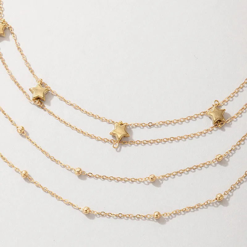 Female Multi-layered Wearing Retro Fashion Simple Necklace