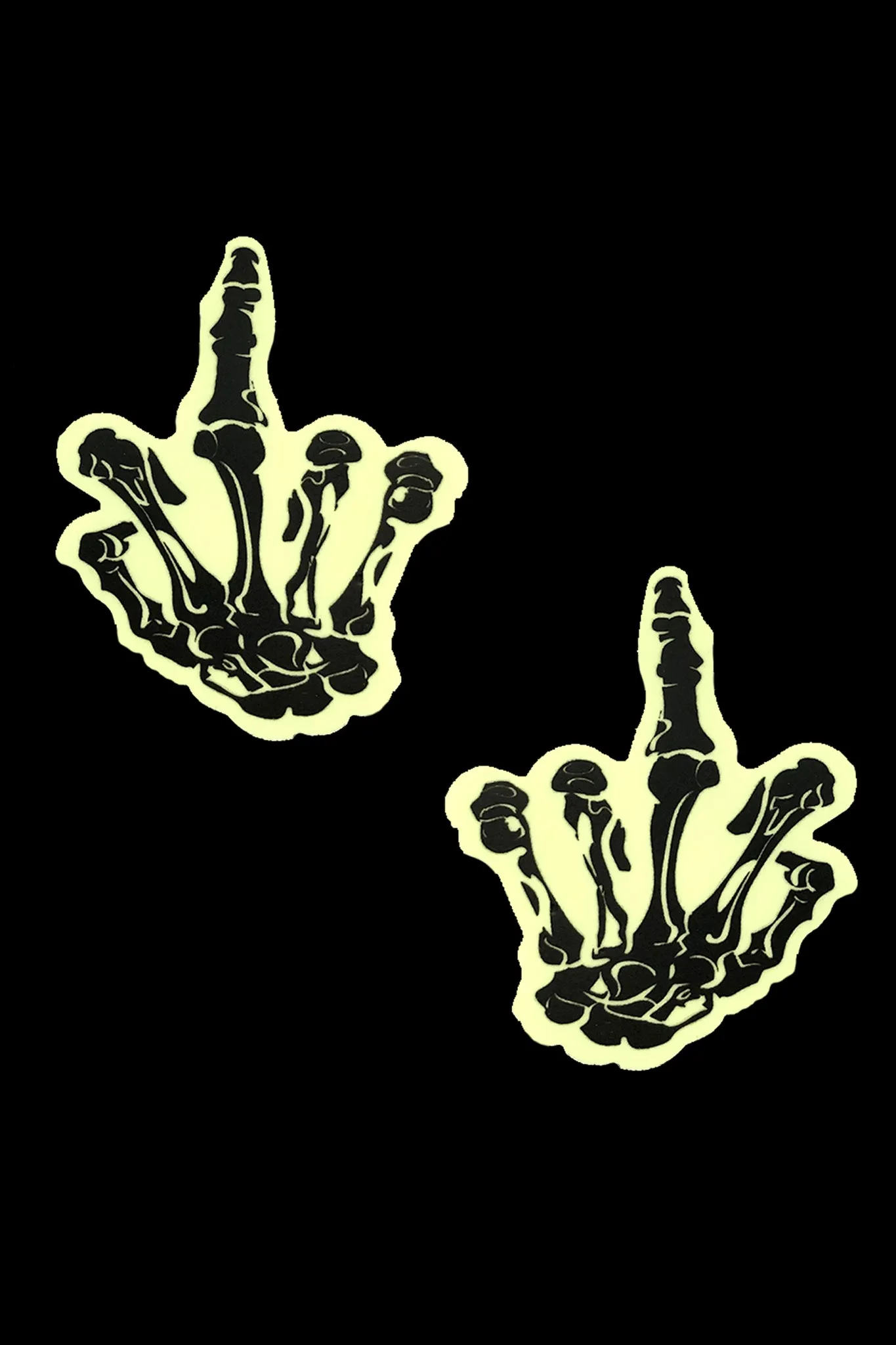 Fuck You Glow In The Dark Skeleton Hand Nipztix