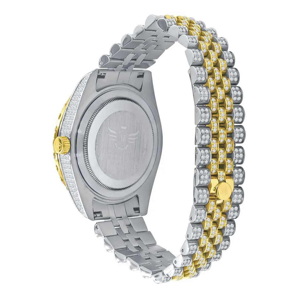 Full Bustdown Jubilee Iced Out Watch 4 Colors