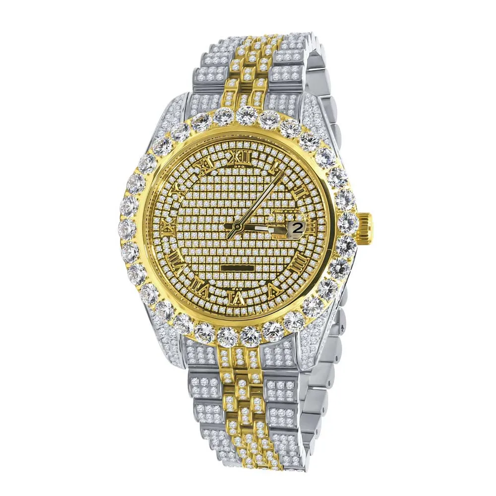 Full Bustdown Jubilee Iced Out Watch 4 Colors