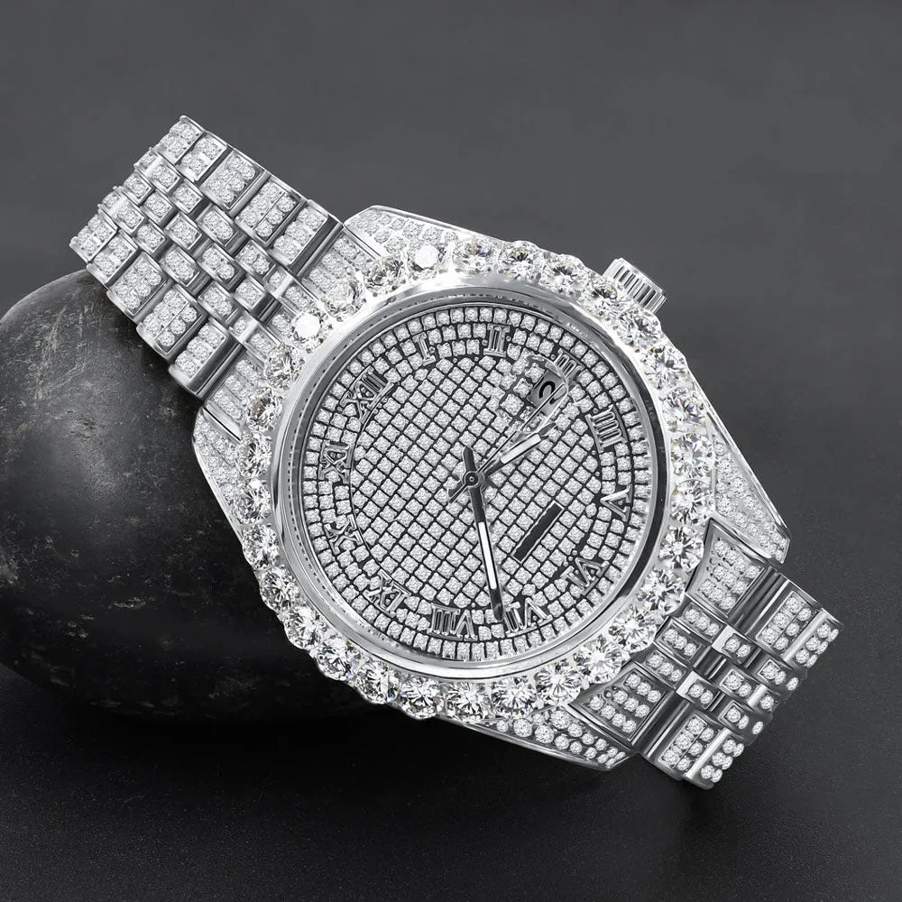 Full Bustdown Jubilee Iced Out Watch 4 Colors