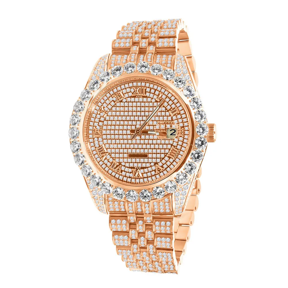 Full Bustdown Jubilee Iced Out Watch 4 Colors