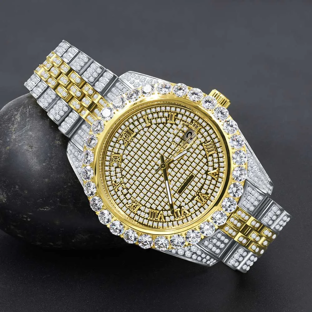 Full Bustdown Jubilee Iced Out Watch 4 Colors