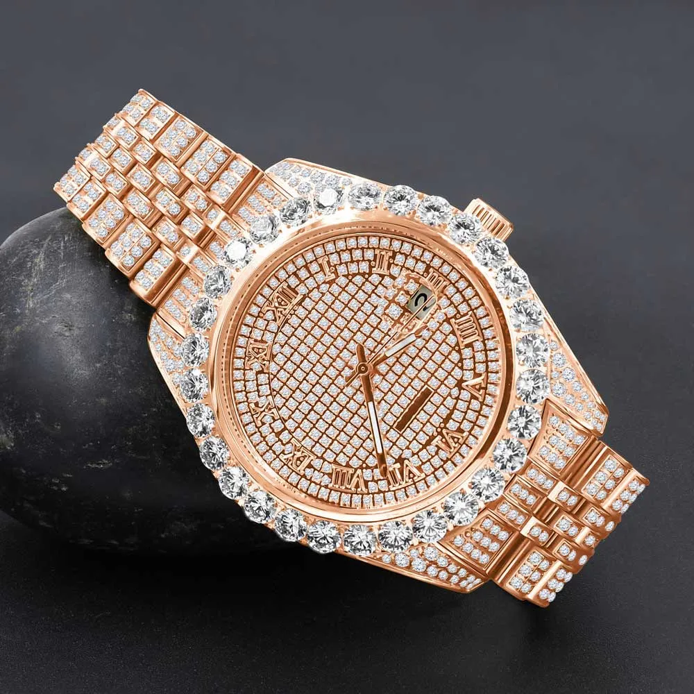 Full Bustdown Jubilee Iced Out Watch 4 Colors