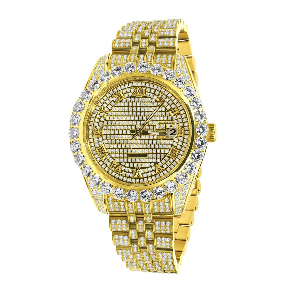 Full Bustdown Jubilee Iced Out Watch 4 Colors