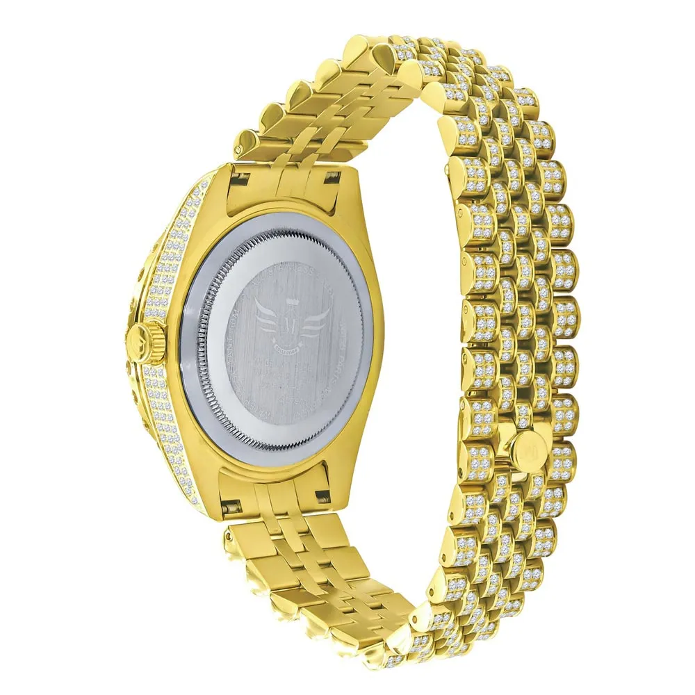 Full Bustdown Jubilee Iced Out Watch 4 Colors