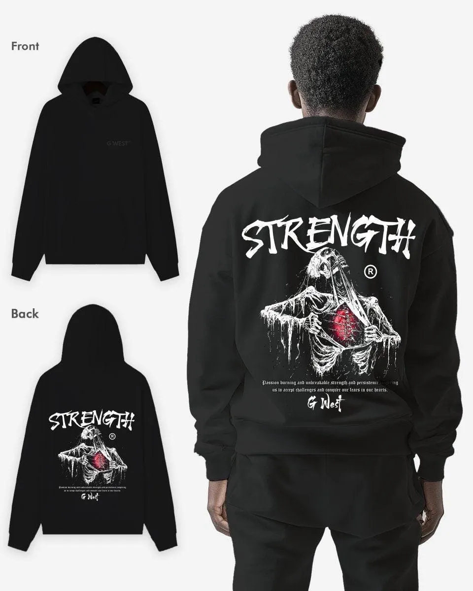 G West Ripping Skeleton Oversized Hoodie