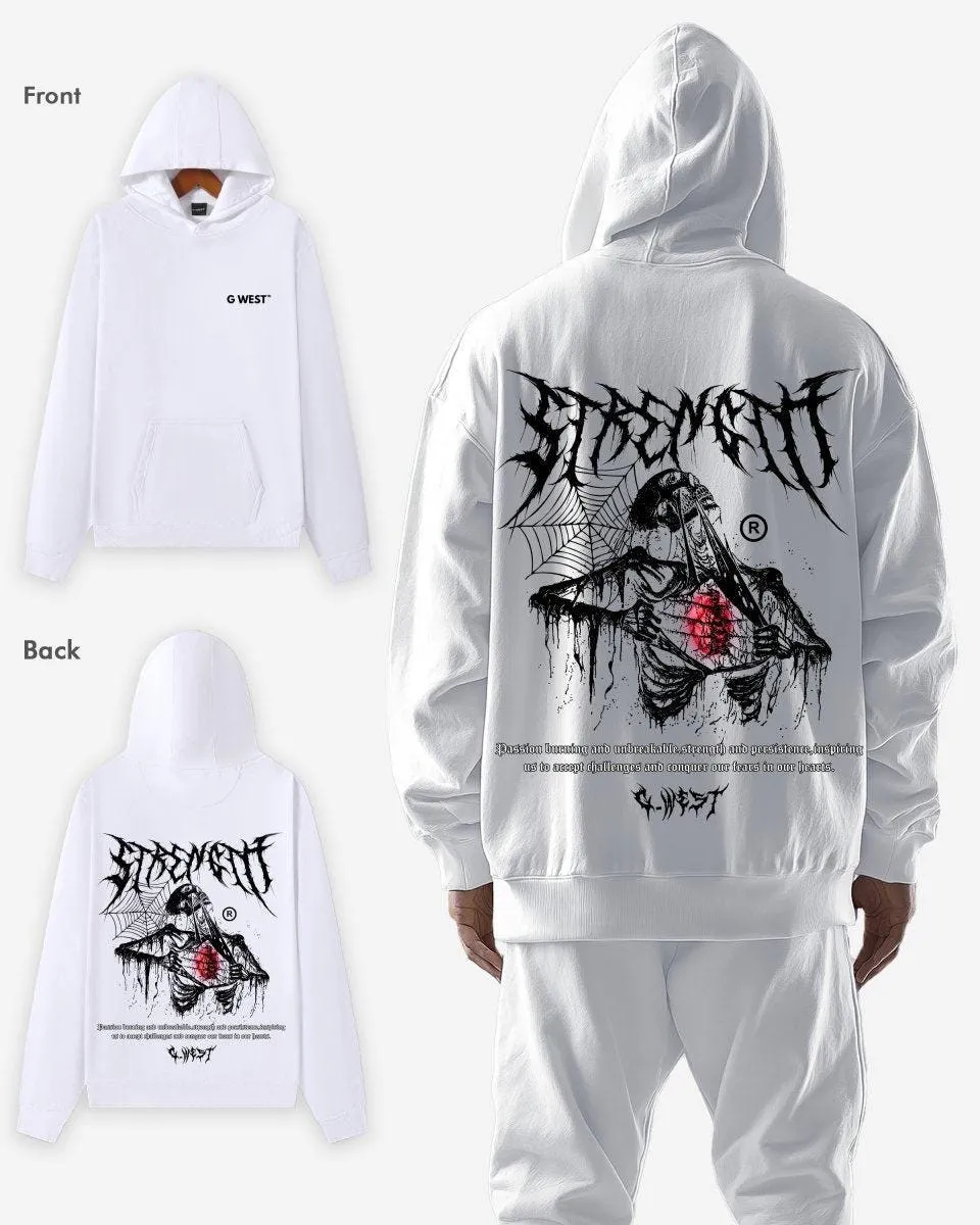 G West Ripping Skeleton Oversized Hoodie