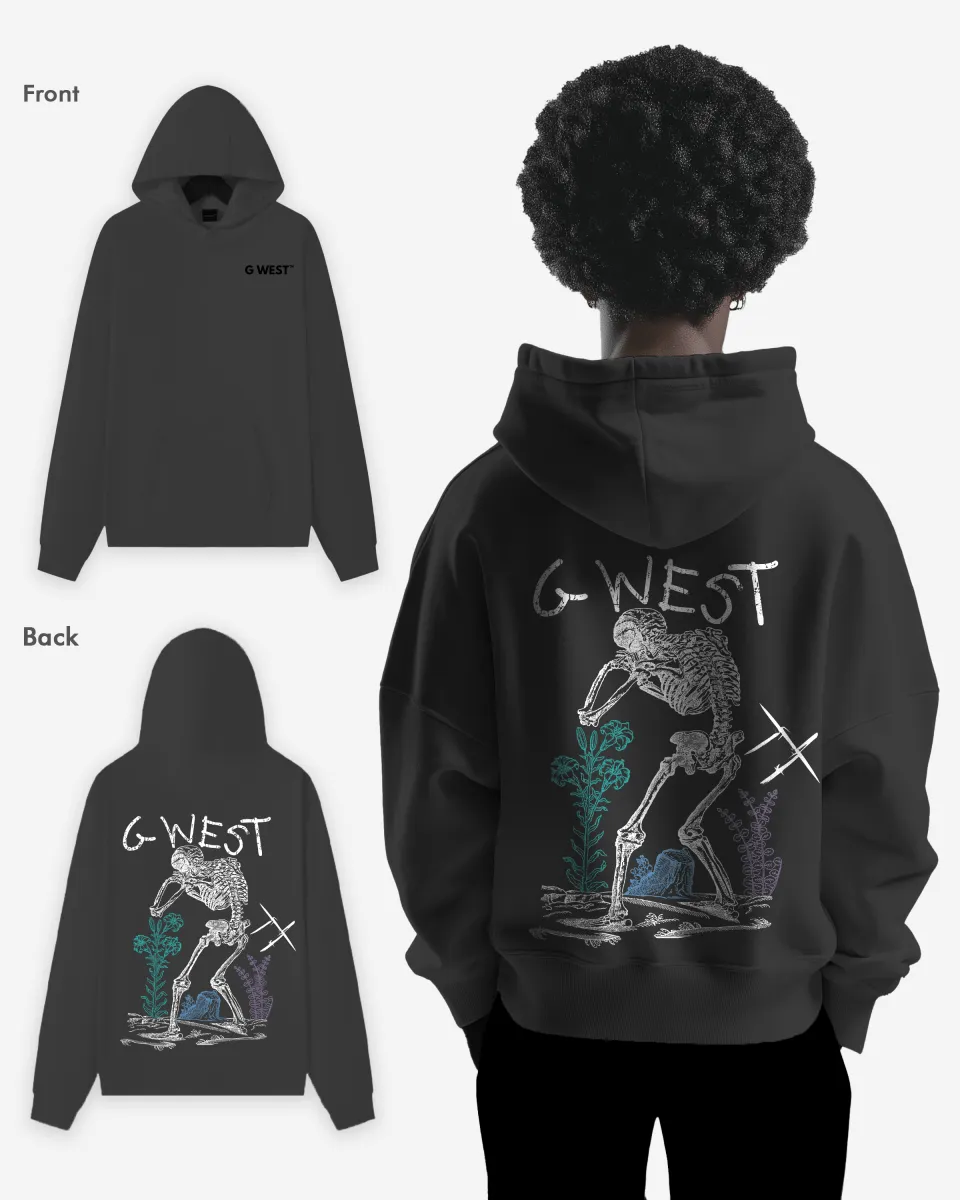 G West Sorrow Skeleton Heavy Premium Hoodie - 6 Colors