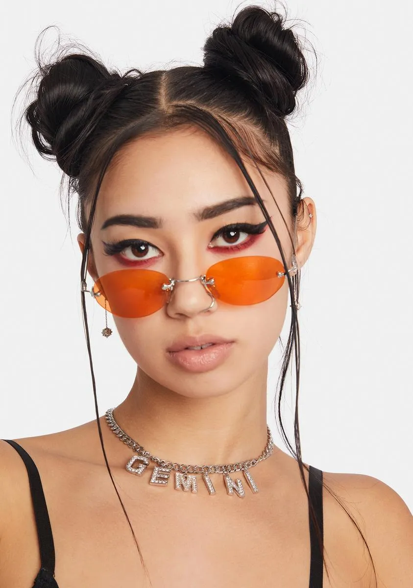 Gemini Bling Charm Necklace