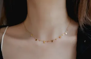 Gold Bar Charm Necklace jltn0686