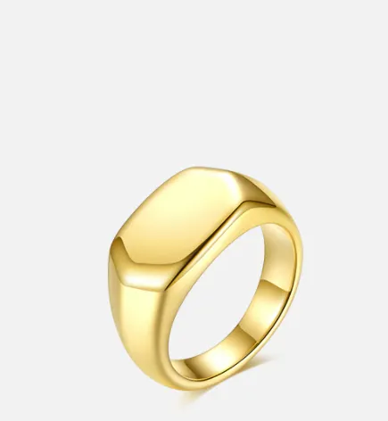 Gold Bold Signet Ring