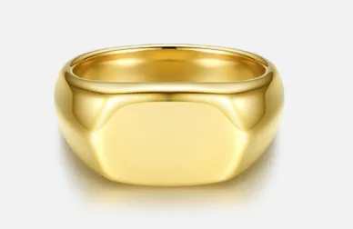 Gold Bold Signet Ring