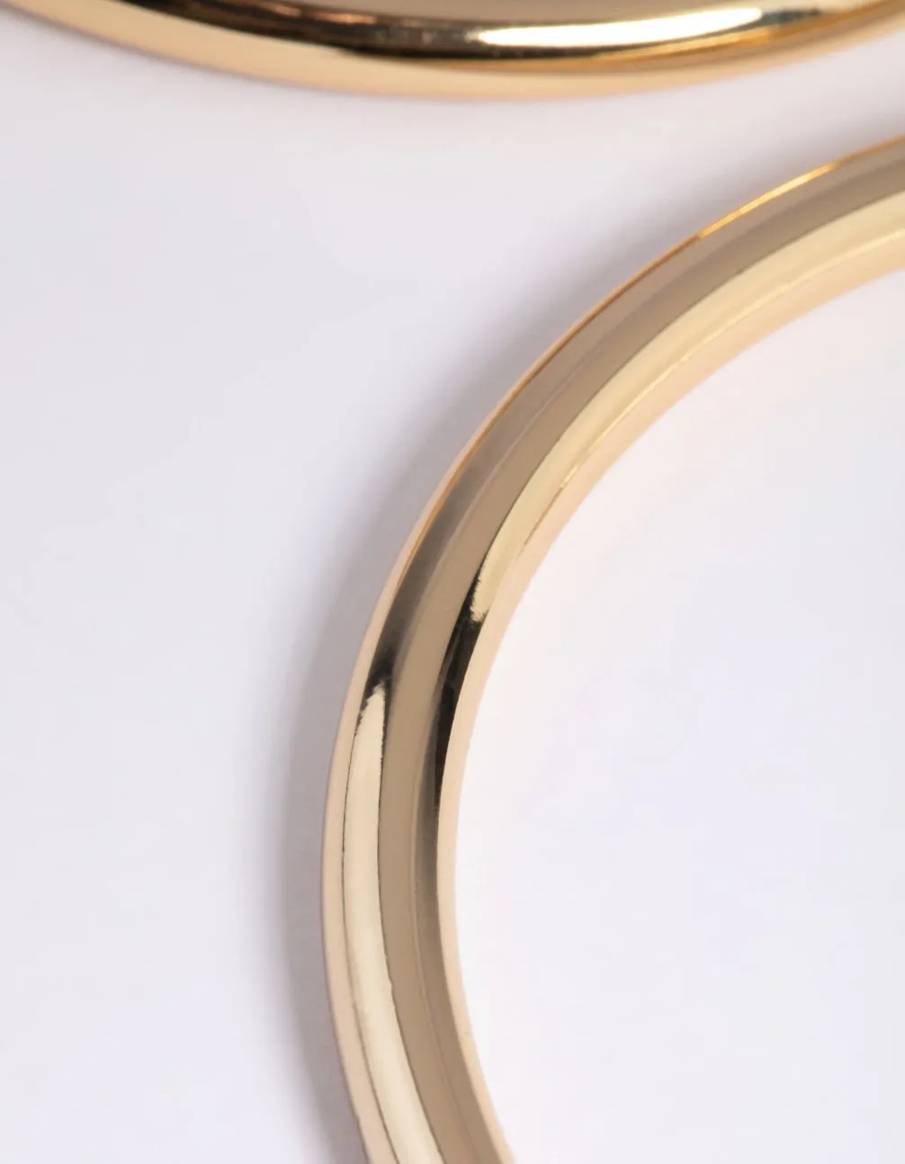 Gold Plated Smooth Hoop Earrings