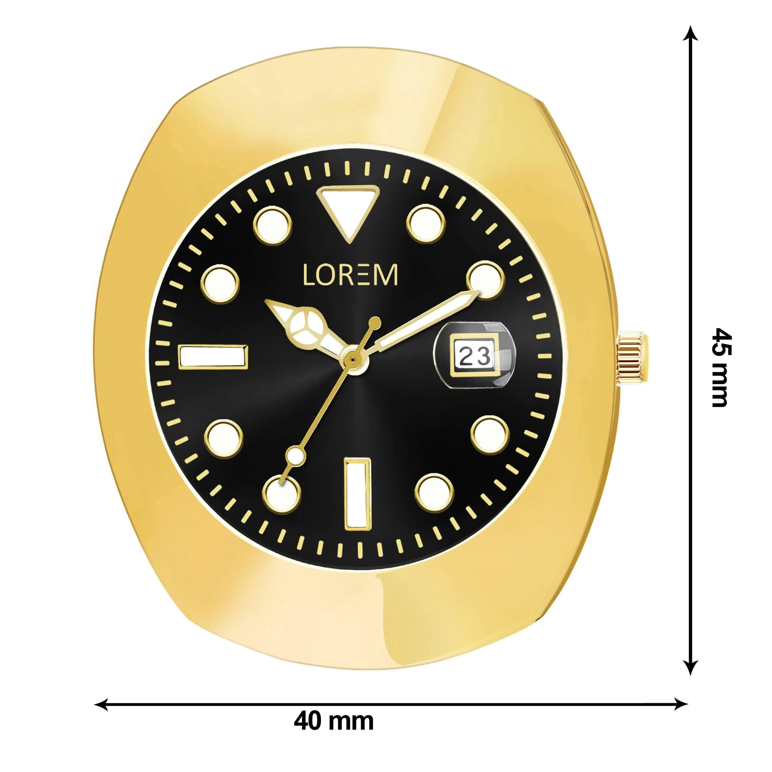 Golden Intermesh Stainless Steel Strap Analog Watch For Men LR138