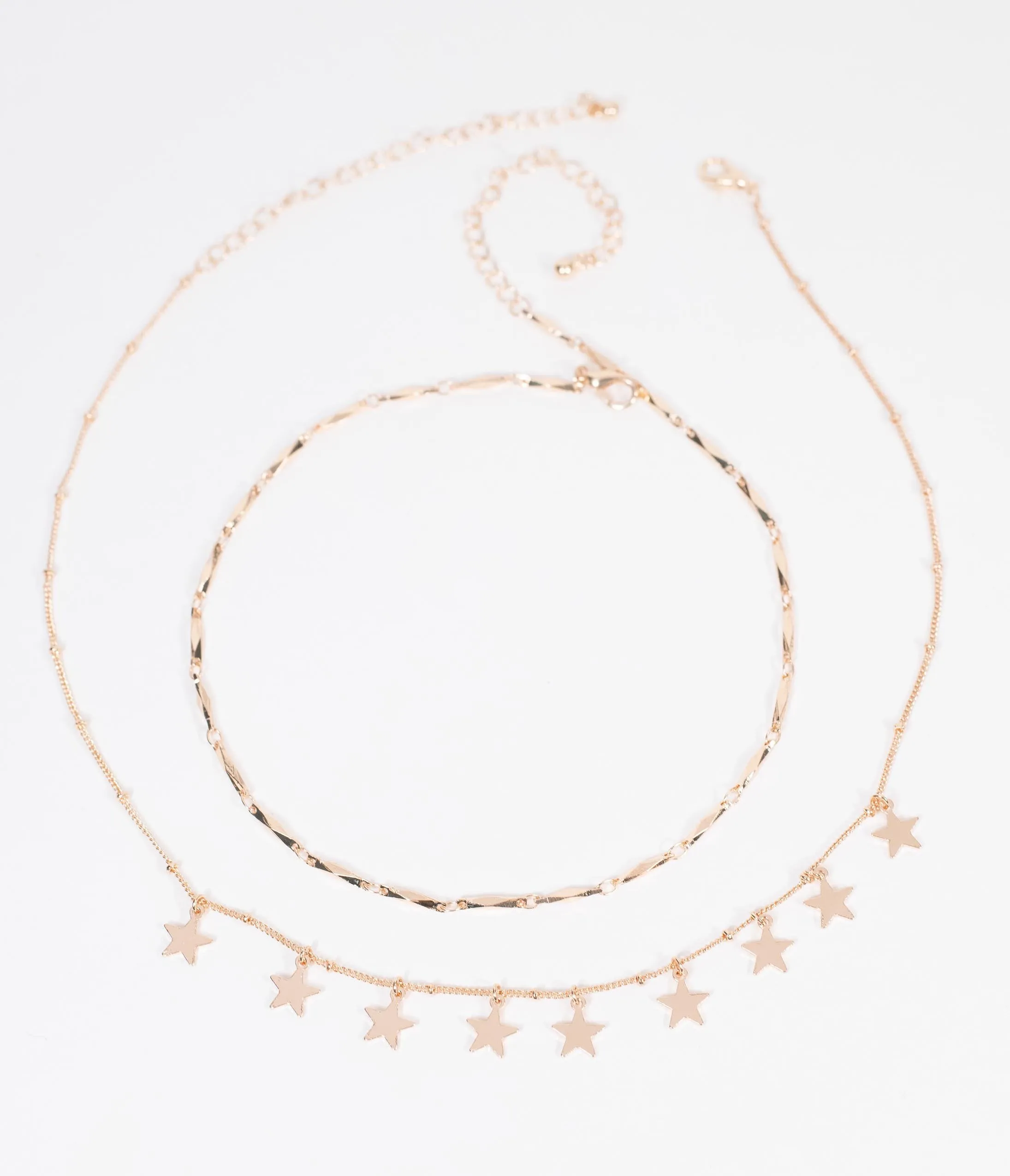 Golden Star Chain Necklace Set