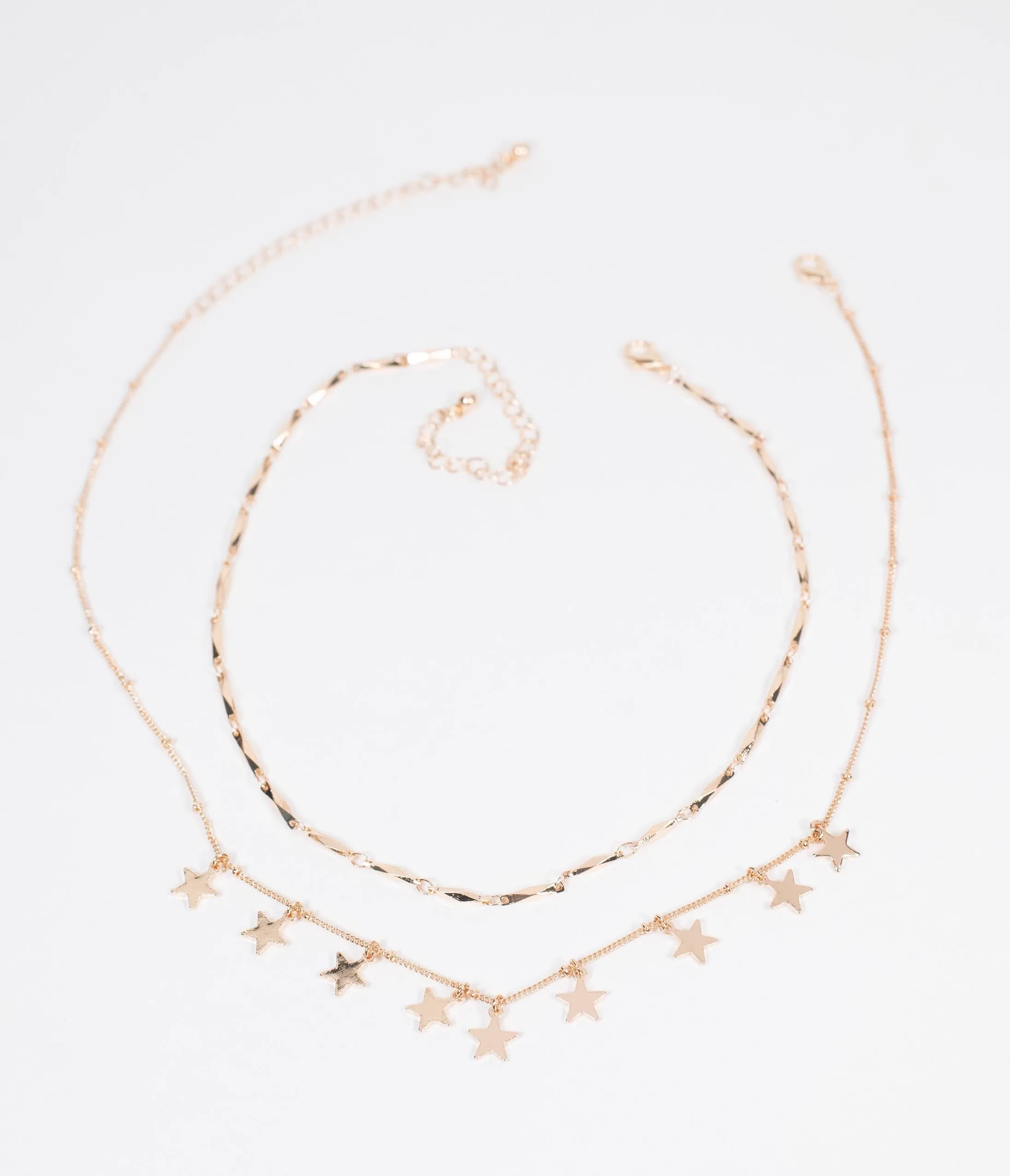 Golden Star Chain Necklace Set