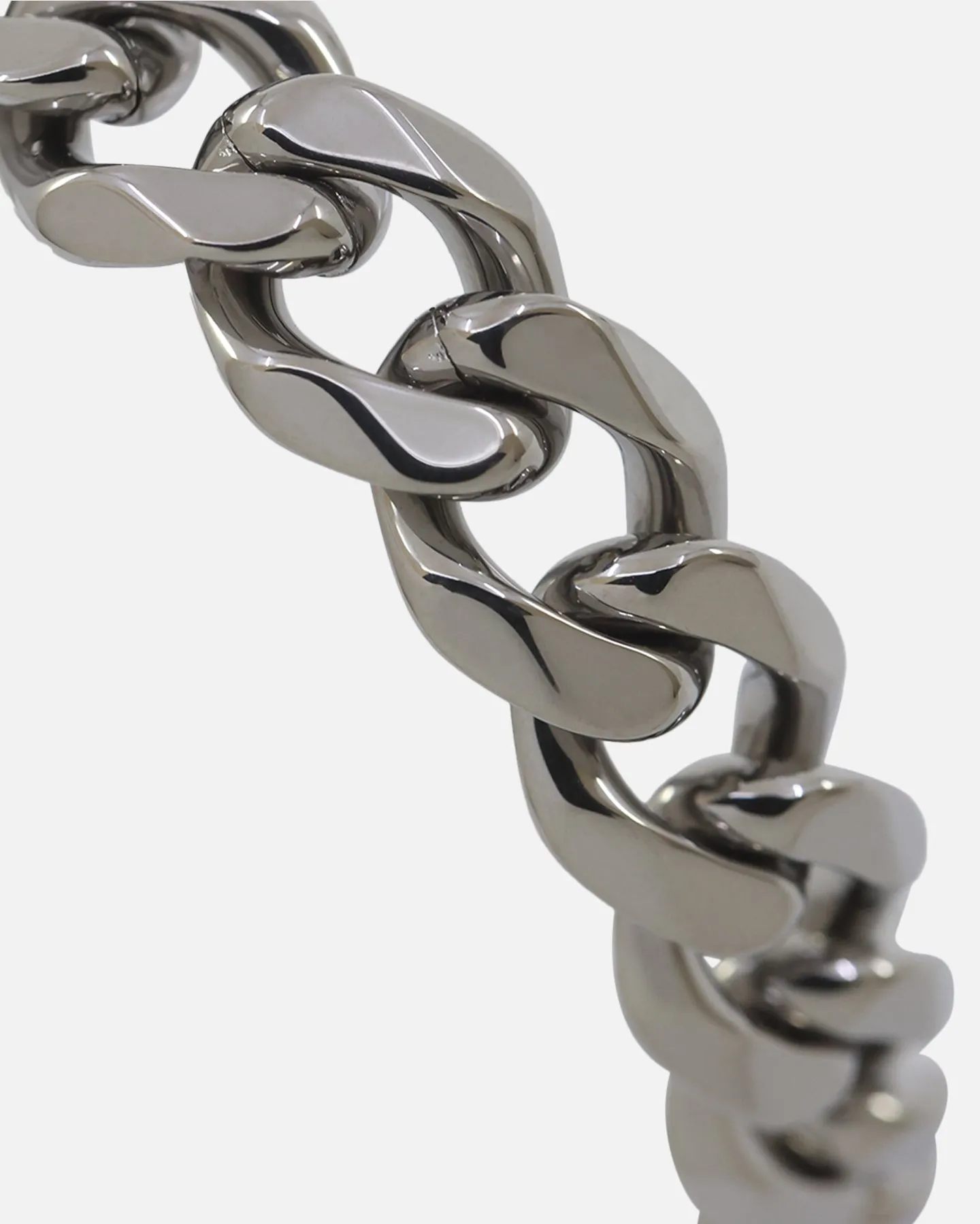 Guess Mainline 10mm 4G Rebel Curb Chain Bracelet Silver