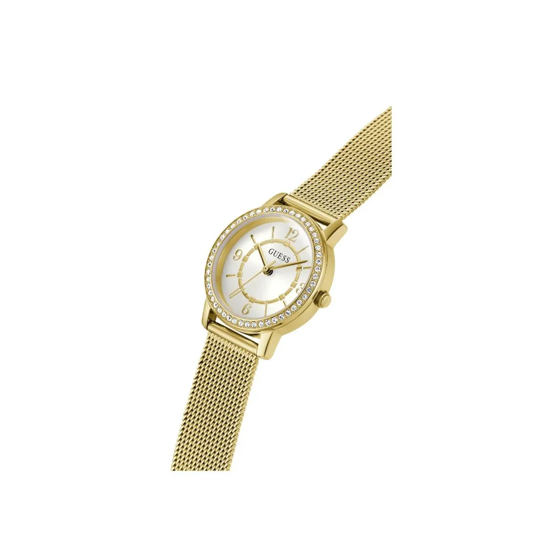 Guess Women 28 mm Size White Dial Round Analog Watch - GW0534L2