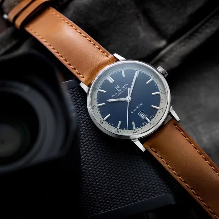 Hamilton Intra-Matic Auto 40 mm Leather Bracelet Men Watch H38425540