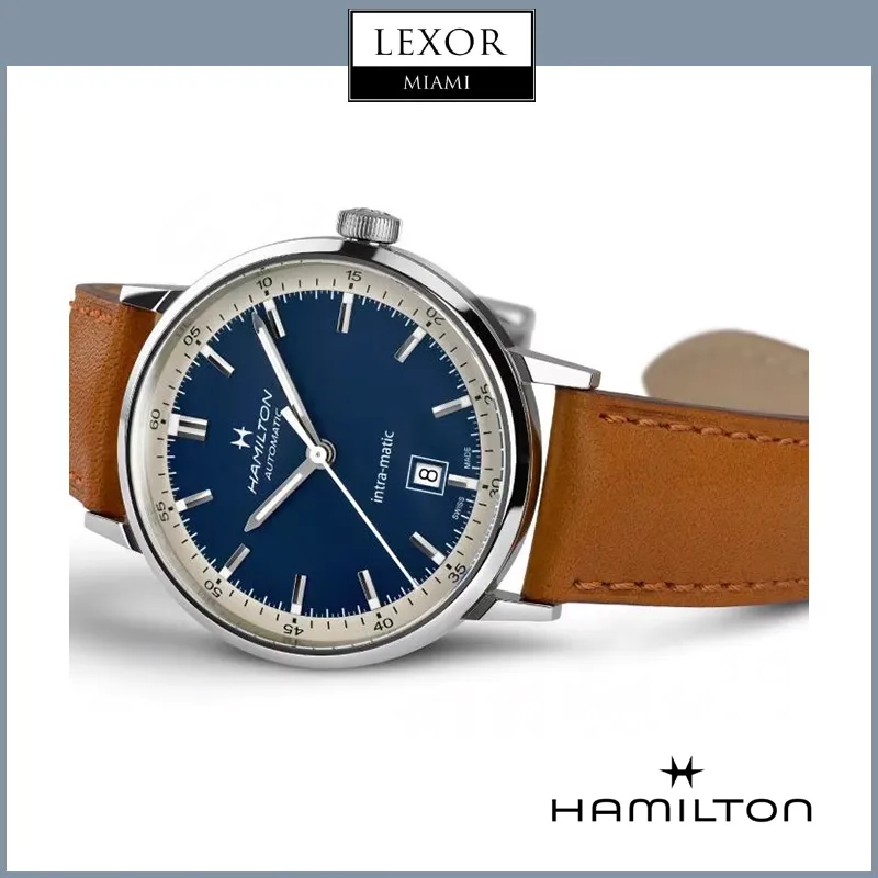 Hamilton Intra-Matic Auto 40 mm Leather Bracelet Men Watch H38425540