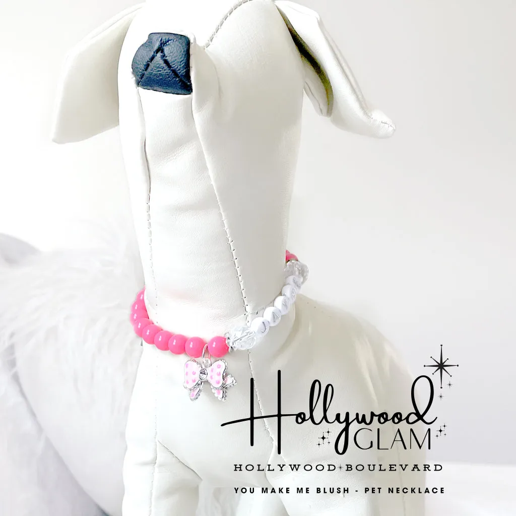 Hollywood Blvd Hollywood Glam Pearl Dog Necklace Custom Pet Jewelry