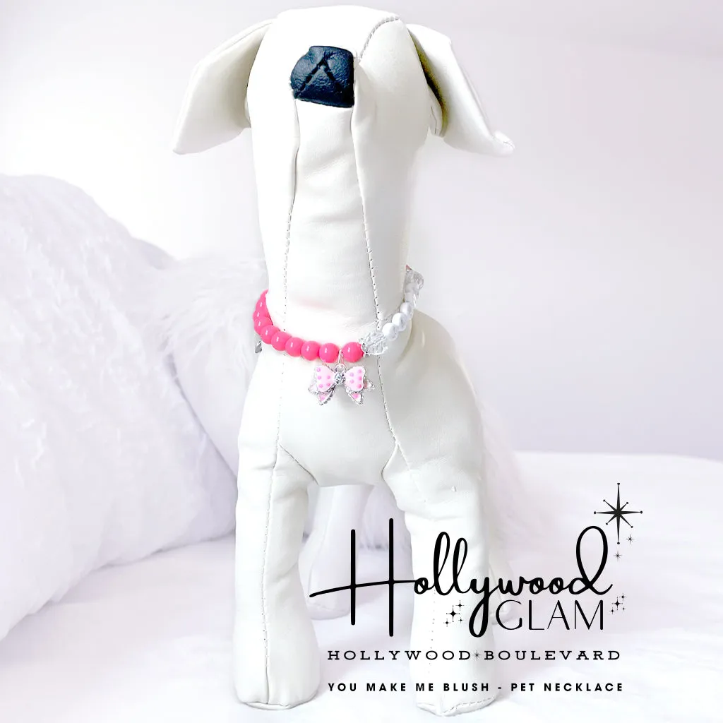 Hollywood Blvd Hollywood Glam Pearl Dog Necklace Custom Pet Jewelry