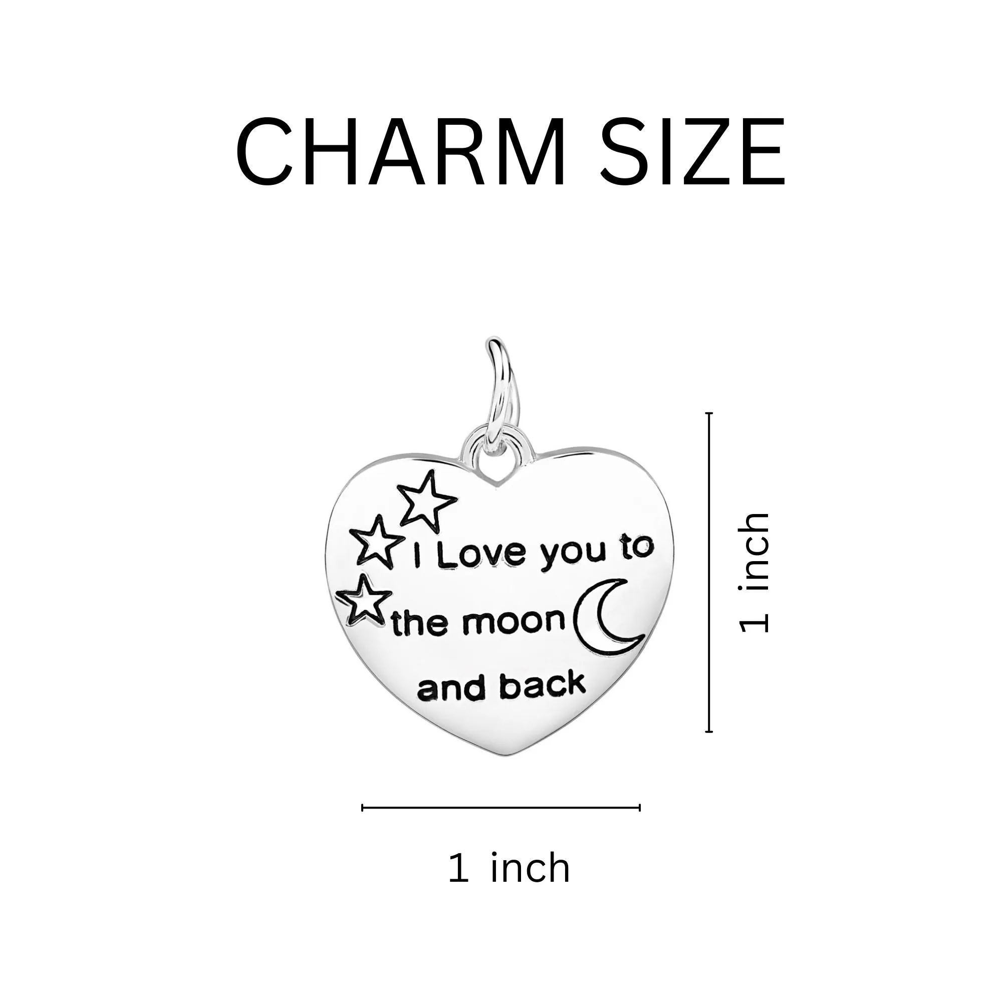 I Love You To The Moon & Back Purple Ribbon Bracelets